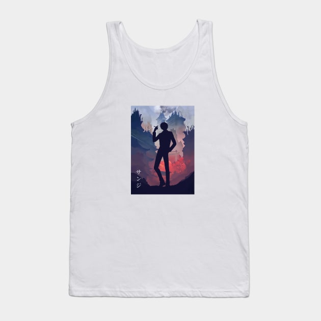 Sanji One Piece - Minimalist Tank Top by The Artz